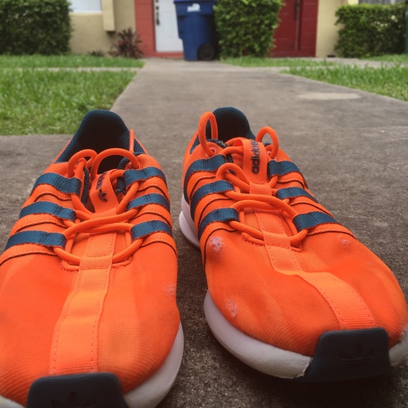Addis’s Orange and Teal Athletic Sneakers - Picture 2 of 6